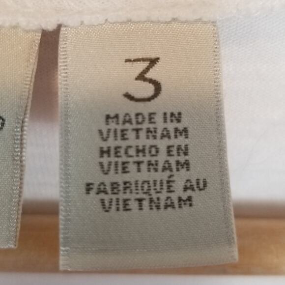 Zenergy by Chico's Tassel Embroidered Embellished T-Shirt White Size XL - Picture 3 of 9